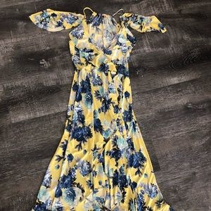 Yellow/Blue Flower Dress